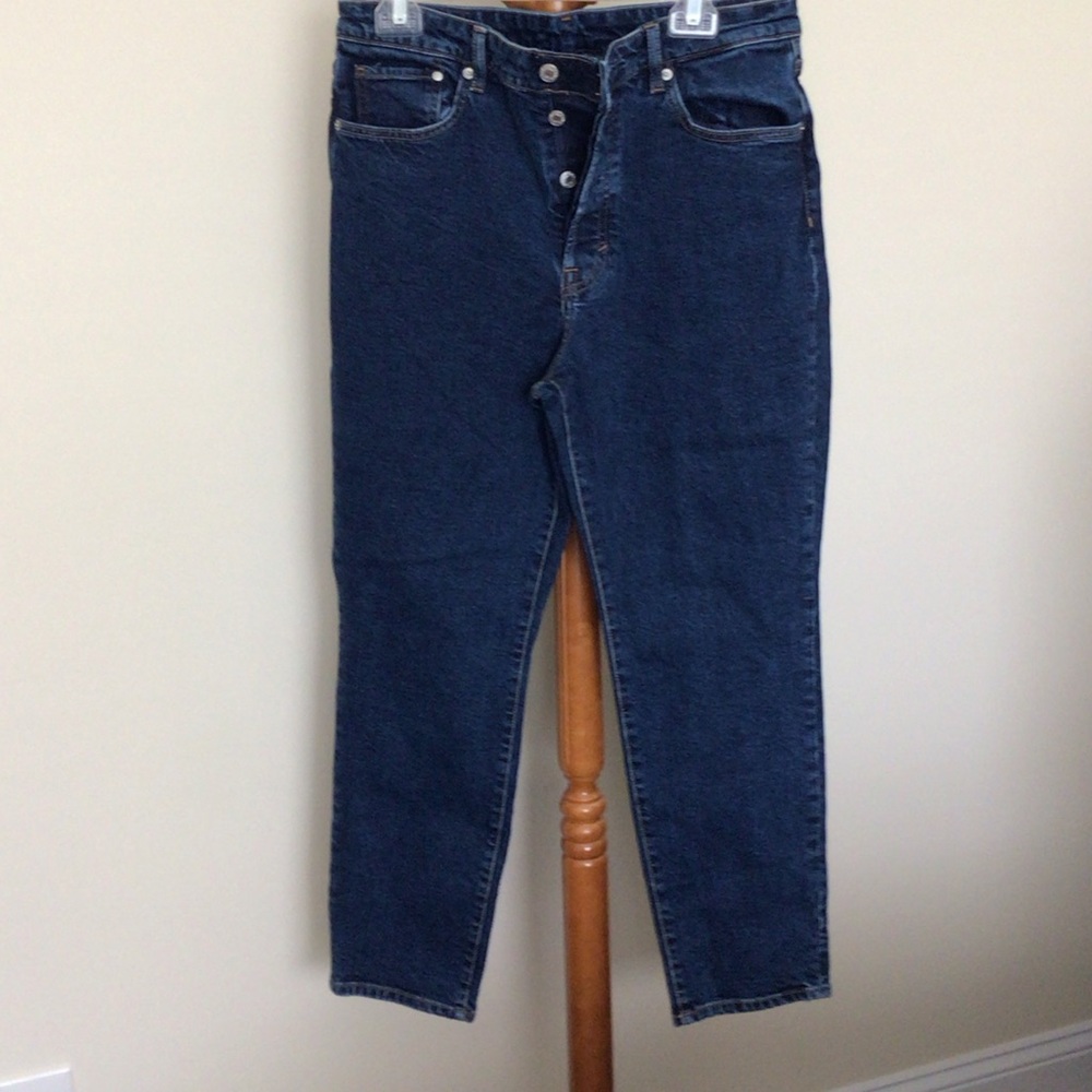 Mom jeans high waist size 12 button front
